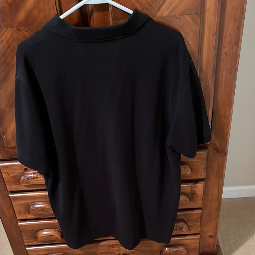 Nautica Black Polo Shirt with Textured Fabric and Logo - Picture 2 of 5